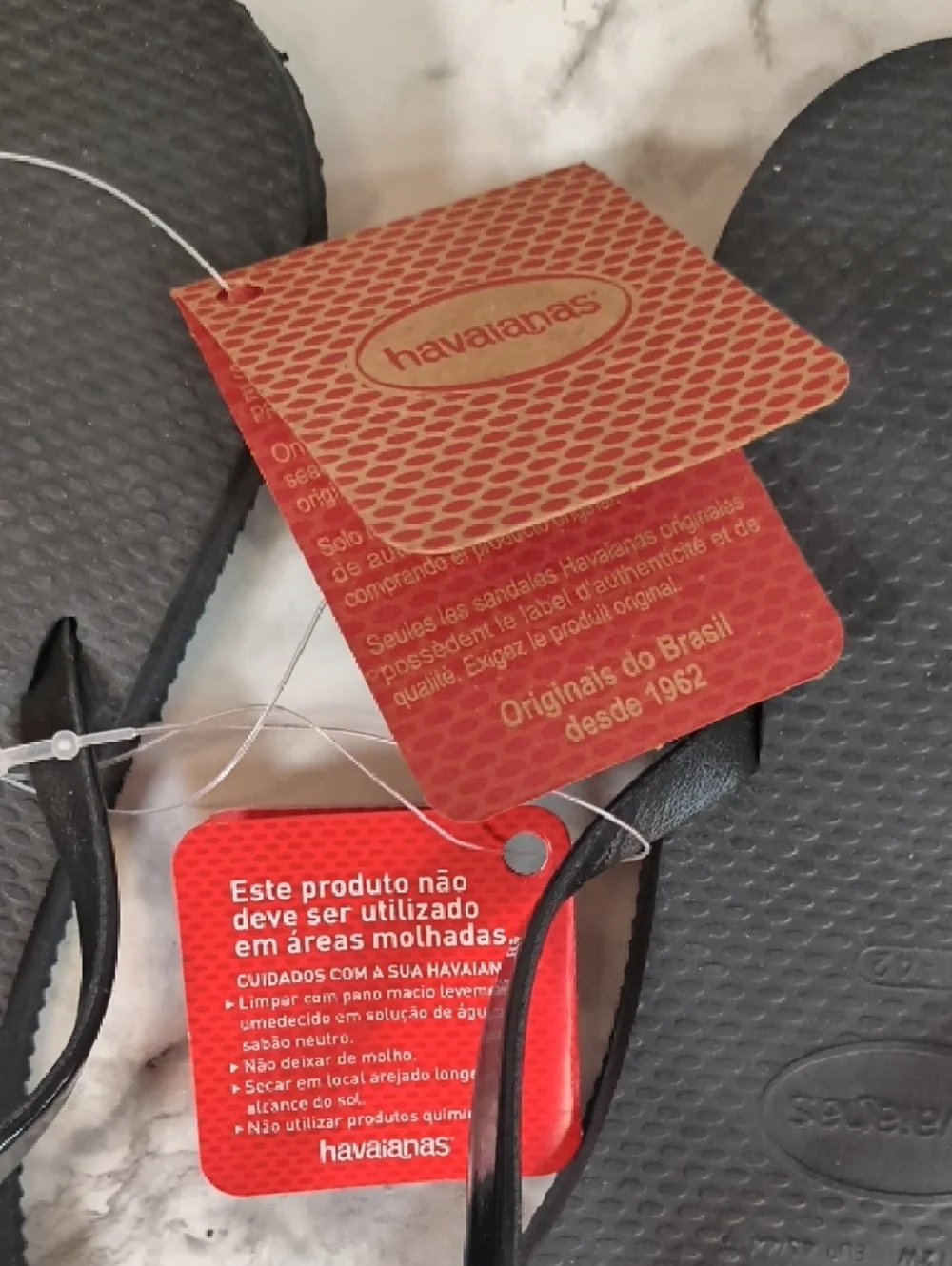 Havaianas Women’s Slim Flip Flops - Black NWT Size 11/12 - Picture 5 of 6